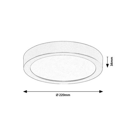 Rabalux - Lámpara de techo para baño LED/24W/230V Ø 22 cm IP44 dorada