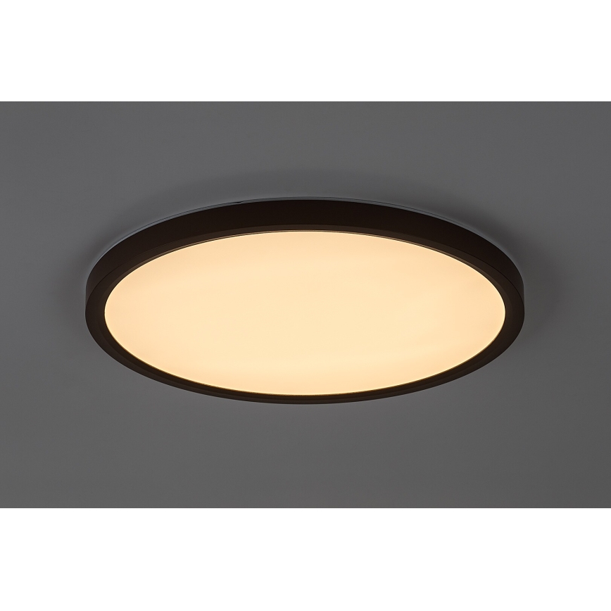Rabalux - Lámpara LED de techo para baño, 24W, 230V, 3000/4000/6000K, Ø 40 cm, IP44, marrón