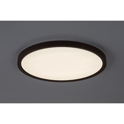 Rabalux - Lámpara LED de techo para baño, 24W, 230V, 3000/4000/6000K, Ø 40 cm, IP44, marrón