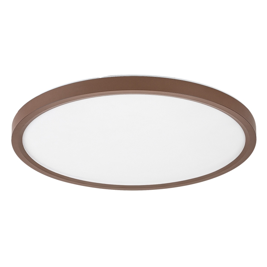 Rabalux - Lámpara LED de techo para baño, 24W, 230V, 3000/4000/6000K, Ø 40 cm, IP44, marrón