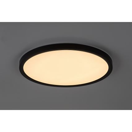 Rabalux - Plafón LED para baño 24W/230V 3000/4000/6000K Ø 40 cm IP44 negro