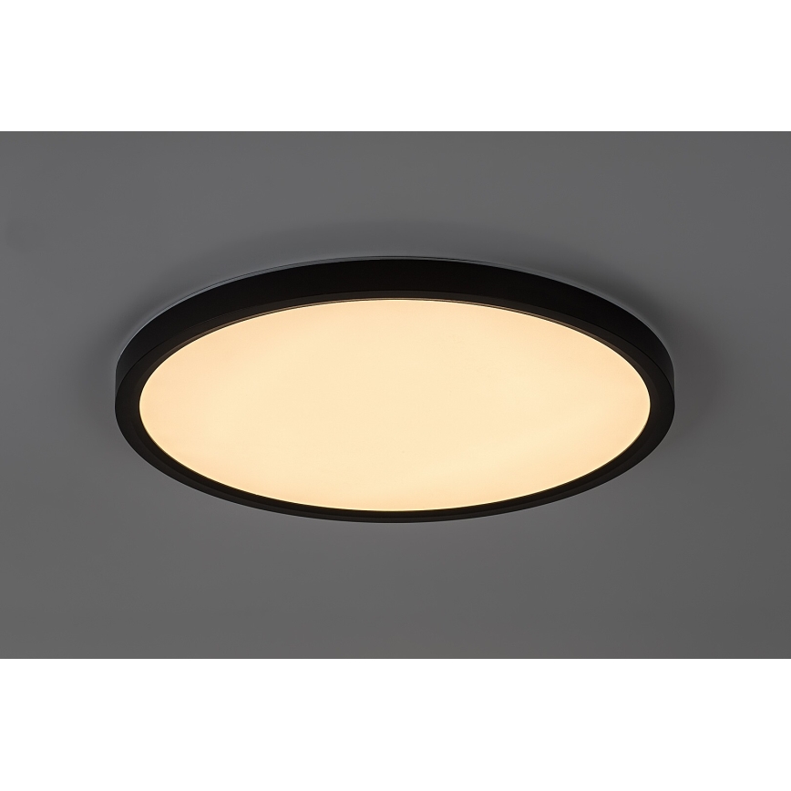 Rabalux - Plafón LED para baño 24W/230V 3000/4000/6000K Ø 40 cm IP44 negro