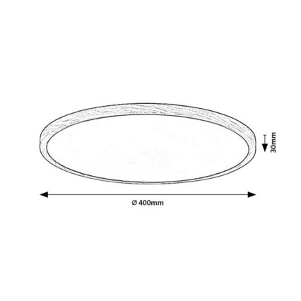 Rabalux - Plafón LED de techo para baño, 24 W, 230 V, 3000/4000/6000 K (temperaturas de color seleccionables), Ø 40 cm, IP44, beige