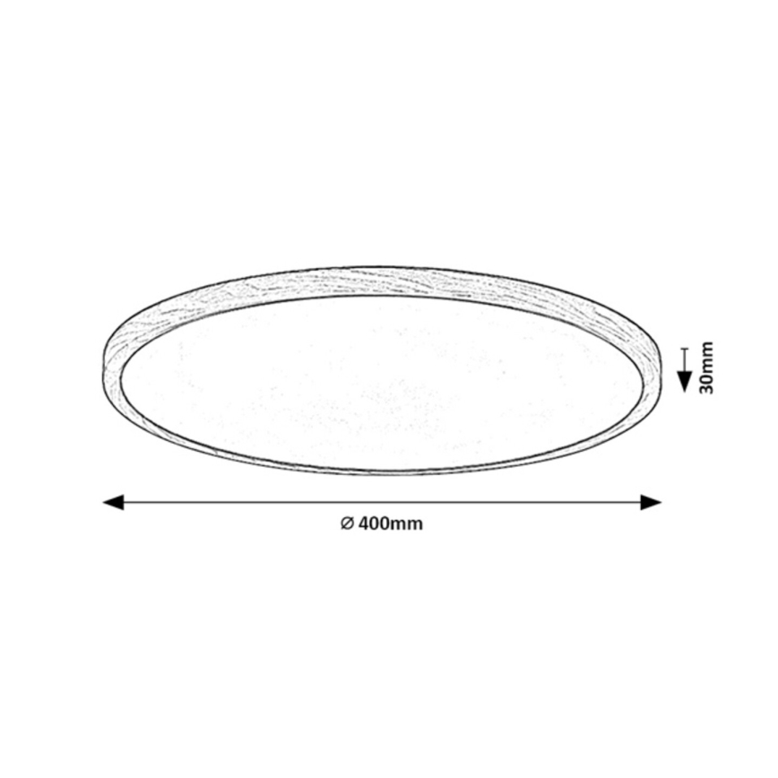 Rabalux - Plafón LED de techo para baño, 24 W, 230 V, 3000/4000/6000 K (temperaturas de color seleccionables), Ø 40 cm, IP44, beige