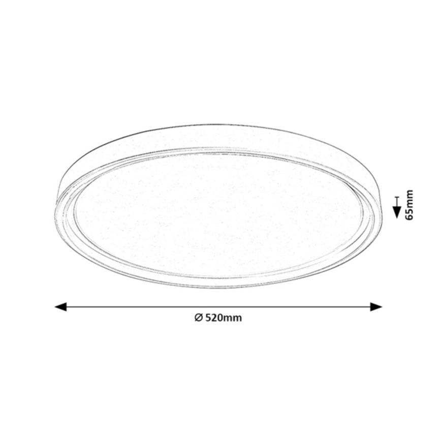 Rabalux - Plafón LED regulable 54W/230V IP40 3000-6500K Ø 52 cm + mando a distancia