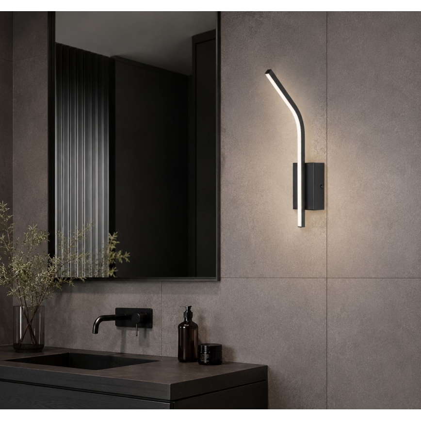Rabalux - Aplique de pared para baño LED/10W/230V 4000K IP44 negro