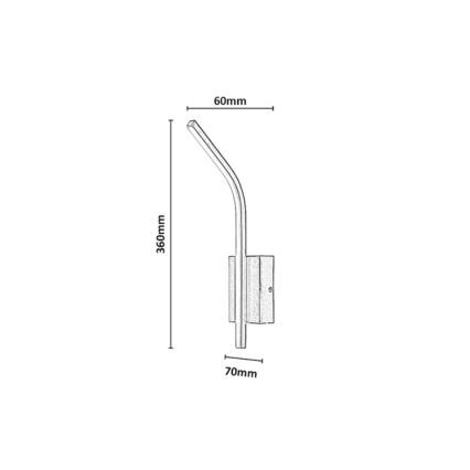 Rabalux - Aplique de pared para baño LED/10W/230V 4000K IP44 negro
