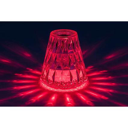 Rabalux - Lámpara de mesa LED RGB regulable y recargable LED/2W/5V 3000K