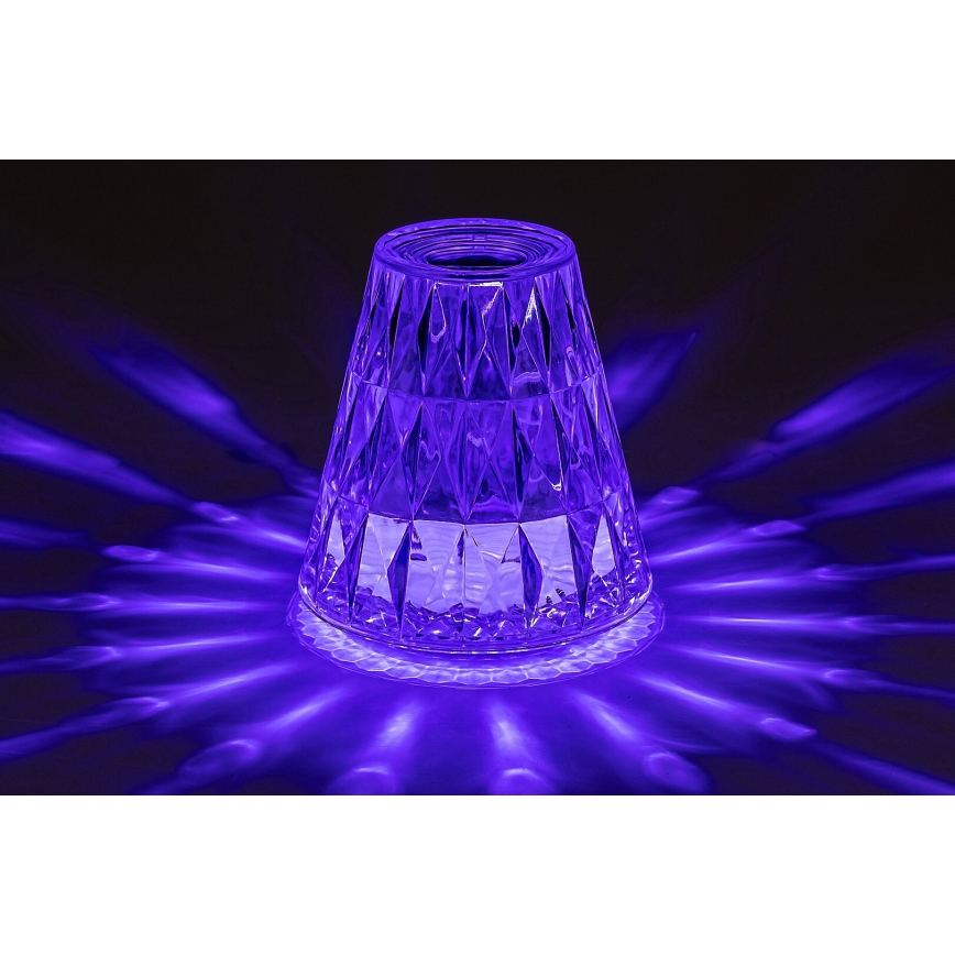 Rabalux - Lámpara de mesa LED RGB regulable y recargable LED/2W/5V 3000K