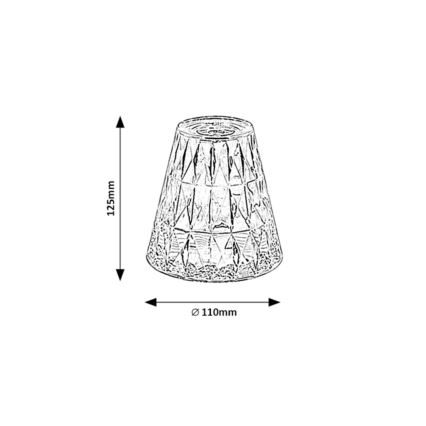 Rabalux - Lámpara de mesa LED RGB regulable y recargable LED/2W/5V 3000K