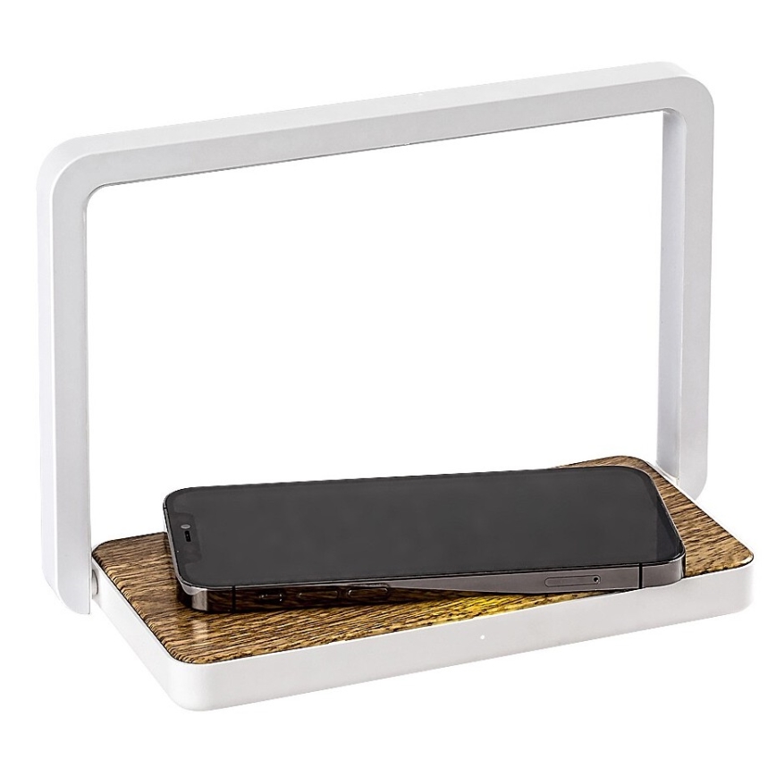 Rabalux - Lámpara de mesa LED regulable con cargador inalámbrico LED/4W/5V 3000K