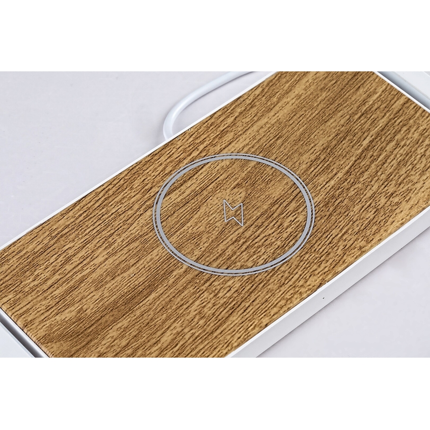 Rabalux - Lámpara de mesa LED regulable con cargador inalámbrico LED/4W/5V 3000K