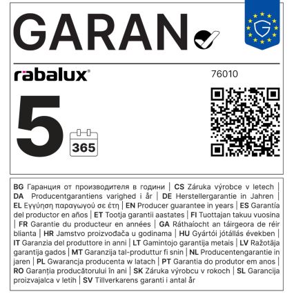 Rabalux - Lámpara LED de mesa recargable y regulable LED/4W/3,7V 1800 mAh 3000-5000K IP44 negro