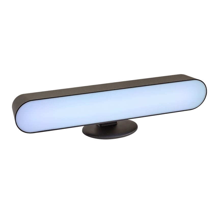 Rabalux - Lámpara de mesa LED RGB regulable y recargable LED/3W/5V negro + mando a distancia
