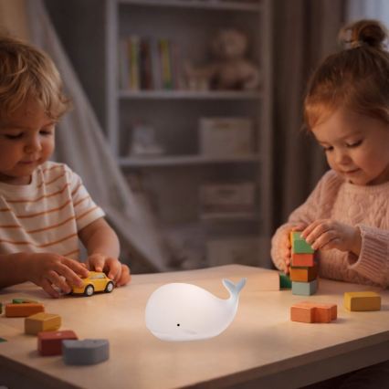 Rabalux - Luz nocturna táctil LED RGB LED/0,05W/1xCR2032 ballena
