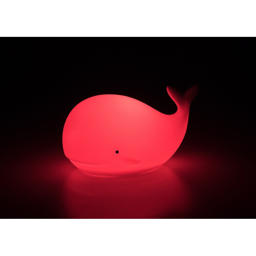 Rabalux - Luz nocturna táctil LED RGB LED/0,05W/1xCR2032 ballena