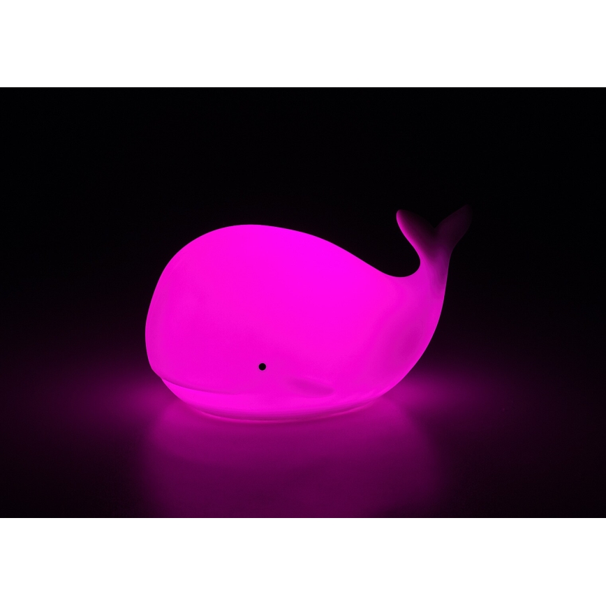 Rabalux - Luz nocturna táctil LED RGB LED/0,05W/1xCR2032 ballena