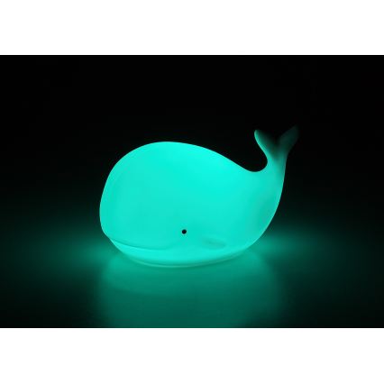 Rabalux - Luz nocturna táctil LED RGB LED/0,05W/1xCR2032 ballena