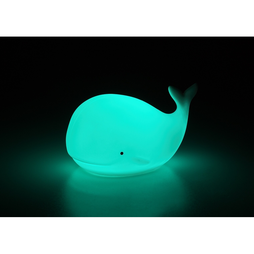 Rabalux - Luz nocturna táctil LED RGB LED/0,05W/1xCR2032 ballena