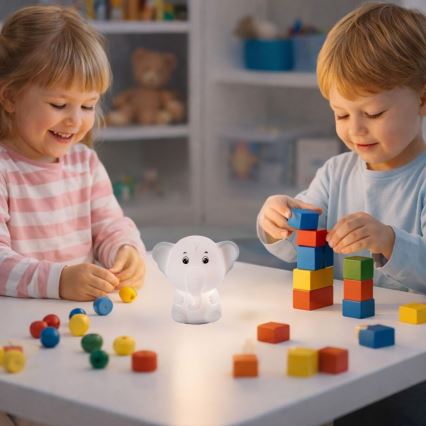 Rabalux - Luz nocturna táctil LED RGB LED/0,05W/1xCR2032 elefante