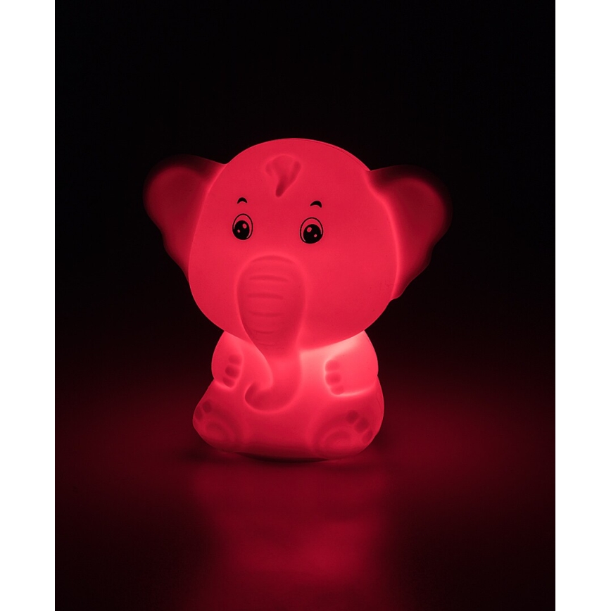 Rabalux - Luz nocturna táctil LED RGB LED/0,05W/1xCR2032 elefante
