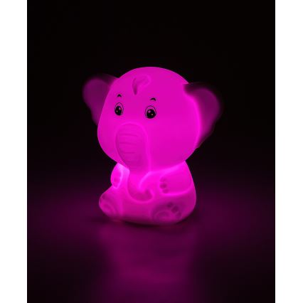Rabalux - Luz nocturna táctil LED RGB LED/0,05W/1xCR2032 elefante