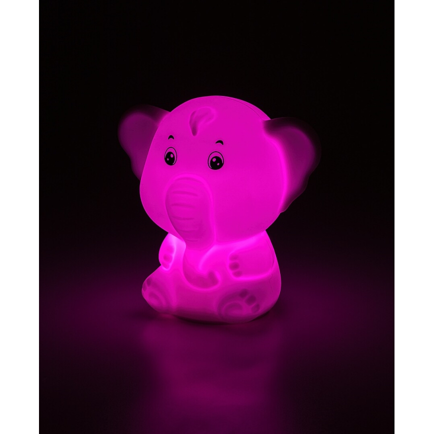 Rabalux - Luz nocturna táctil LED RGB LED/0,05W/1xCR2032 elefante
