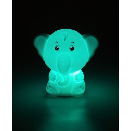 Rabalux - Luz nocturna táctil LED RGB LED/0,05W/1xCR2032 elefante