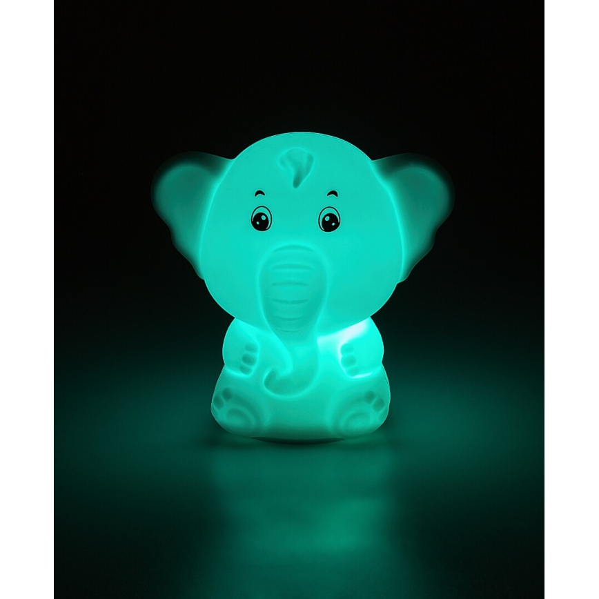 Rabalux - Luz nocturna táctil LED RGB LED/0,05W/1xCR2032 elefante