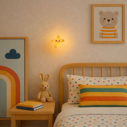 Rabalux - Luz nocturna LED para niños, táctil, regulable y recargable, 2,7W/5V, 200 mAh, estrella