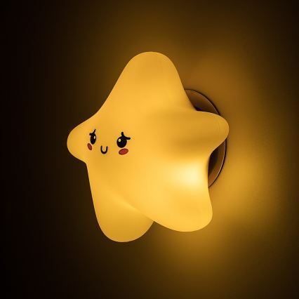 Rabalux - Luz nocturna LED para niños, táctil, regulable y recargable, 2,7W/5V, 200 mAh, estrella