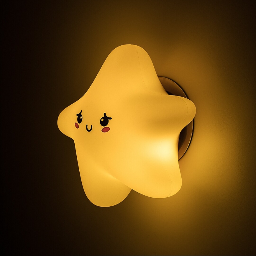 Rabalux - Luz nocturna LED para niños, táctil, regulable y recargable, 2,7W/5V, 200 mAh, estrella