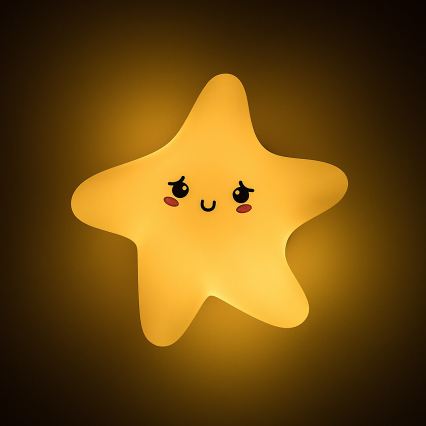 Rabalux - Luz nocturna LED para niños, táctil, regulable y recargable, 2,7W/5V, 200 mAh, estrella