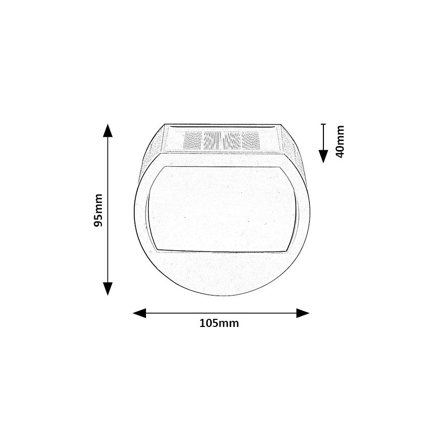 Rabalux - Aplique LED solar LED/0,5W/1,2V IP44 600 mAh