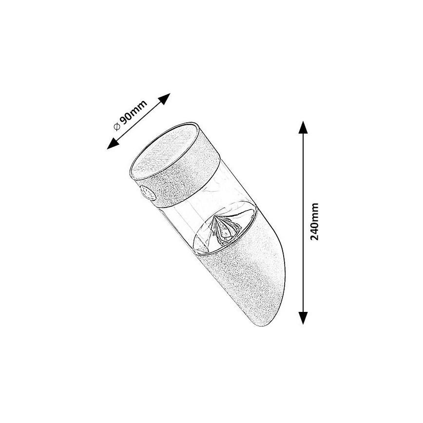 Rabalux - Lámpara solar LED con sensor LED/1,5W/3,7V IP44 600 mAh