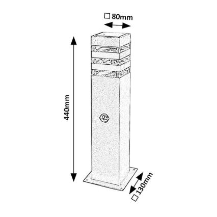 Rabalux - Lámpara de exterior con sensor 1xE27/12W/230V IP44