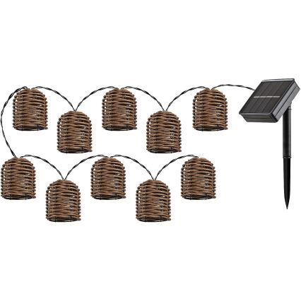Rabalux - Cadena solar LED 10xLED/0,6W/1,2V 5 m IP44 600 mAh