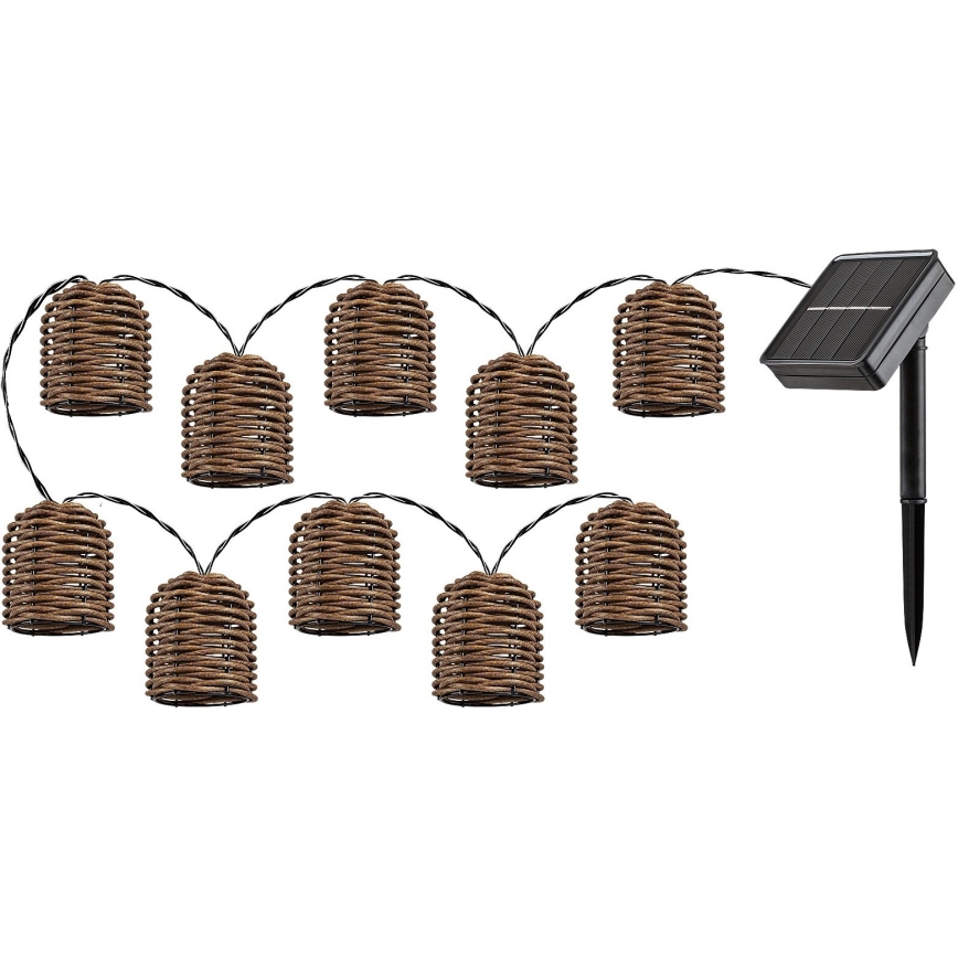 Rabalux - Cadena solar LED 10xLED/0,6W/1,2V 5 m IP44 600 mAh