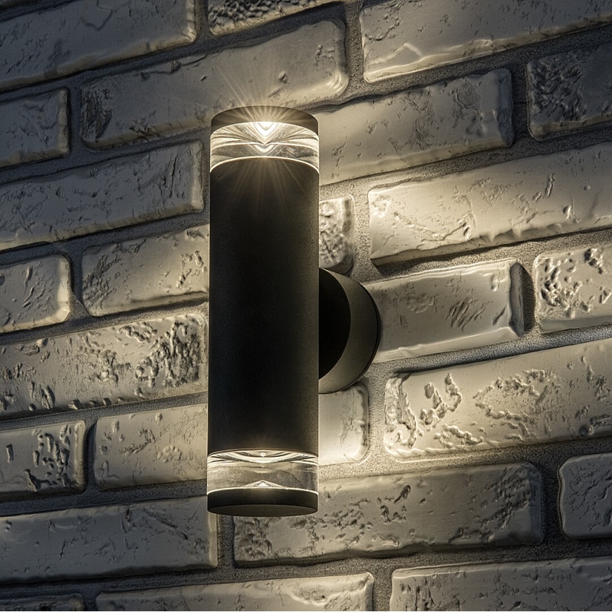 Rabalux - Aplique de pared exterior 2xGU10/10W/230V IP54 antracita