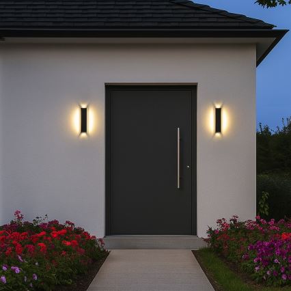 Rabalux - Aplique de pared exterior LED/18W/230V IP54 negro