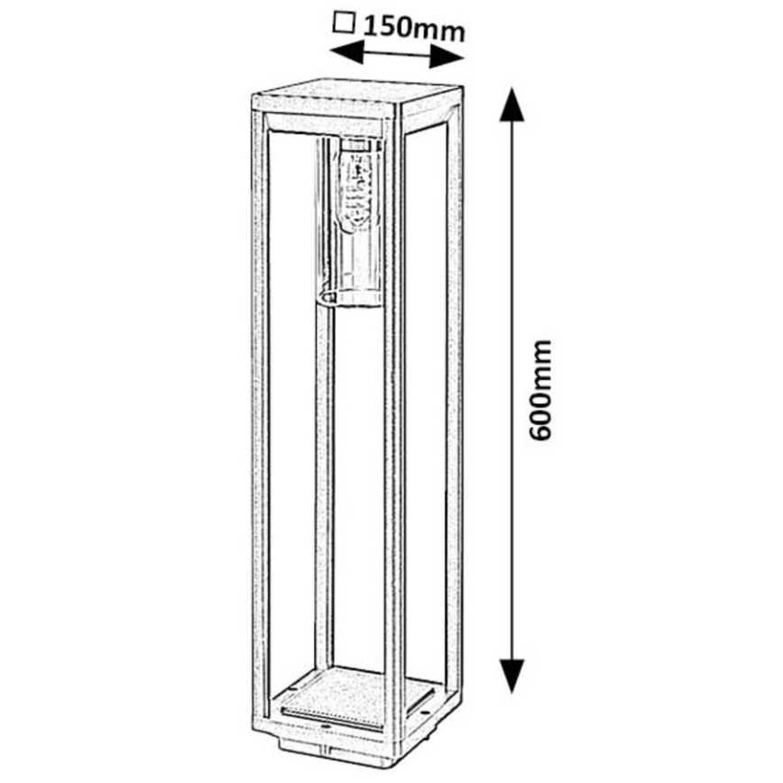 Rabalux - Lámpara de exterior 1xE27/15W/230V IP54 negro