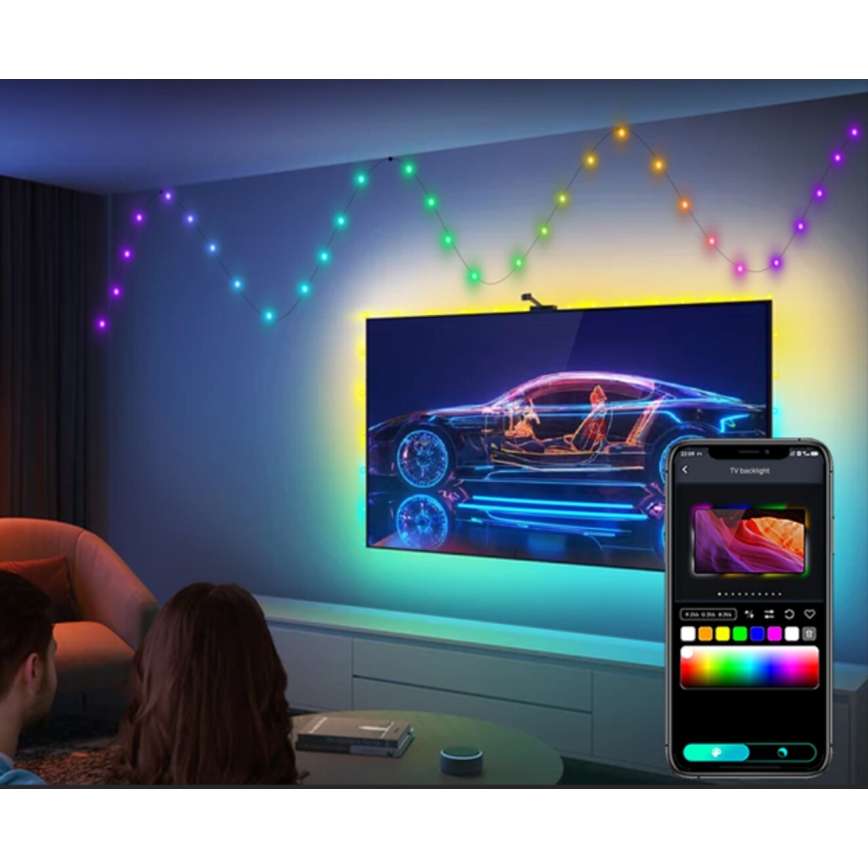 Rabalux - Tira LED RGB LED/3,2W/5V 10m IP44 con Wi-Fi y mando a distancia