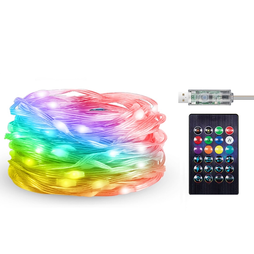 Rabalux - Tira LED RGB LED/3,2W/5V 10m IP44 con Wi-Fi y mando a distancia