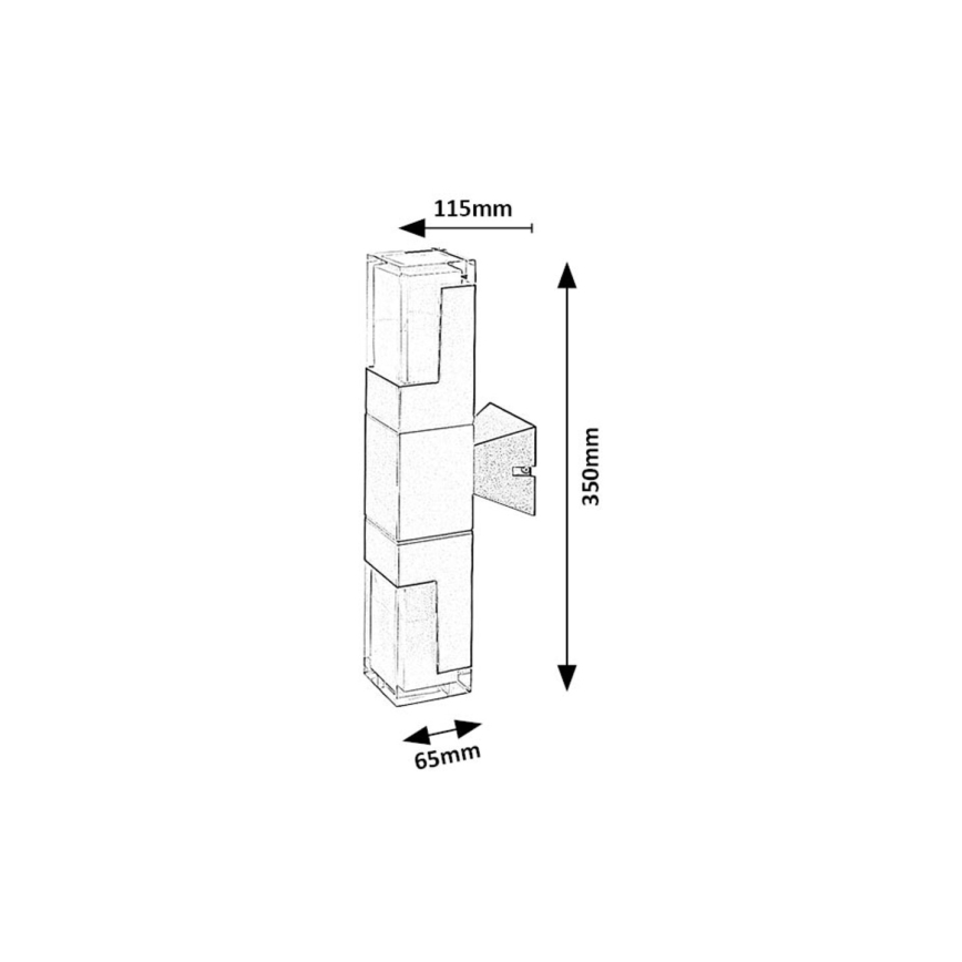 Rabalux - Aplique LED para exterior LED/12W/230V 2700/4000/6000K IP54