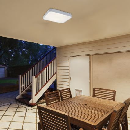 Rabalux - Lámpara de techo LED para baño con sensor LED/18W/230V 4000K IP44 28,5x28,5 cm