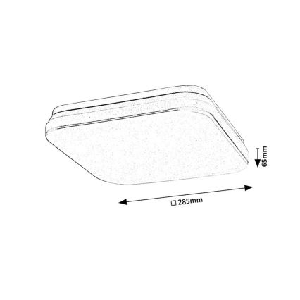 Rabalux - Lámpara de techo LED para baño con sensor LED/18W/230V 4000K IP44 28,5x28,5 cm