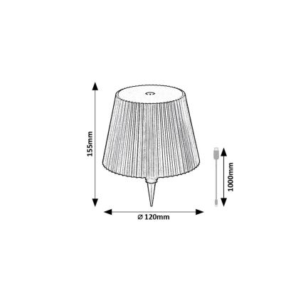 Rabalux - Pantalla recargable regulable para botella LED/2W/5V 2000 mAh IP44