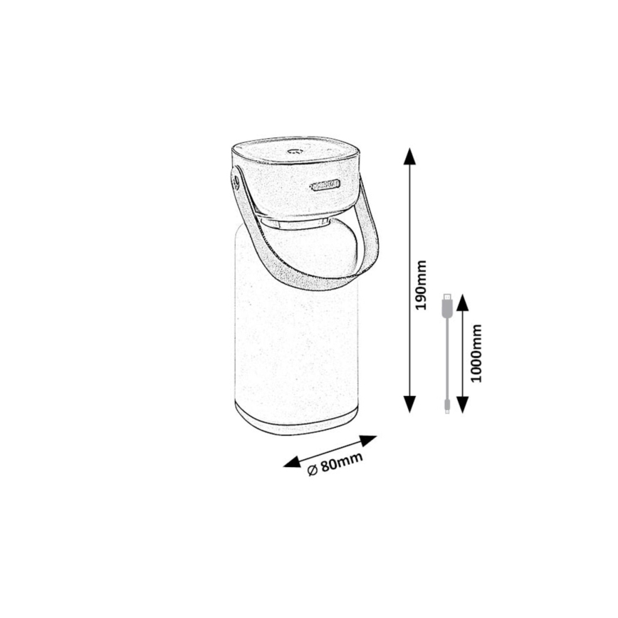 Rabalux - LED Lámpara de mesa táctil recargable y regulable para exteriores LED/3W/5V IP44 azul