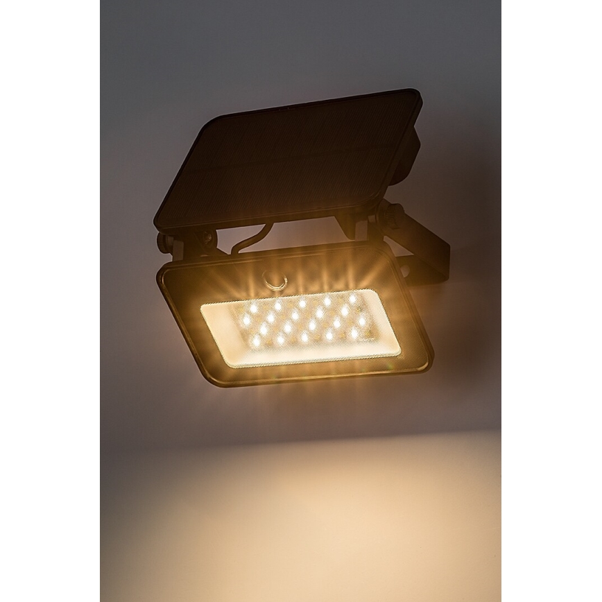 Rabalux - Foco solar LED con sensor LED/6W/3,7V 3000/4000/6500K IP65 2200 mAh