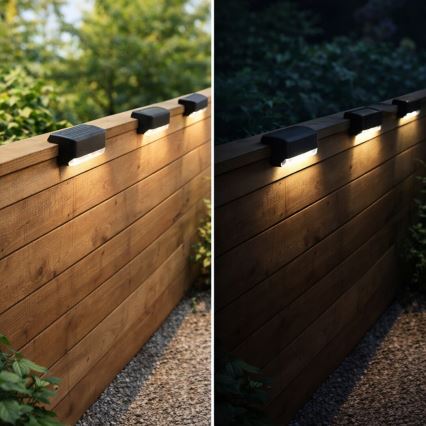 Rabalux - Pack de 4 apliques solares de pared LED con sensor de crepúsculo LED/0,06W/1,2V 300 mAh IP44
